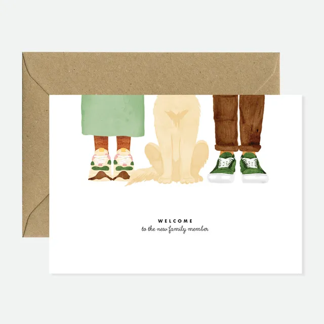 all-the-ways-to-say-greeting-cards-welcome-family-dog-karte-hund-a6 image 1