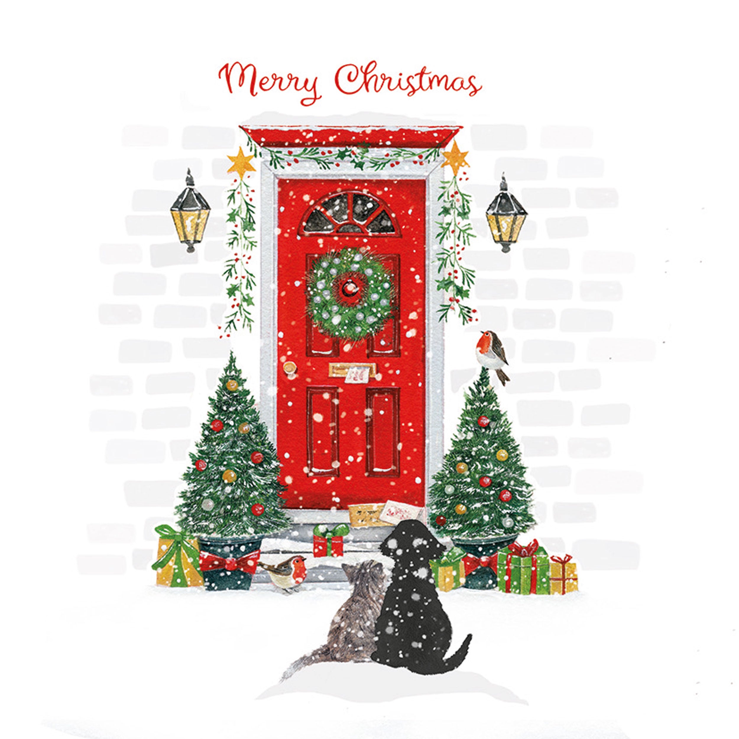 otter-house-waiting-on-the-doorstep-weihnachtskarten-10er image 1
