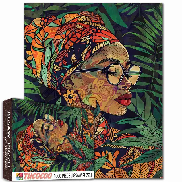 tucocoo-african-botanical-portrait-puzzle-1000-teile-blumen image 1