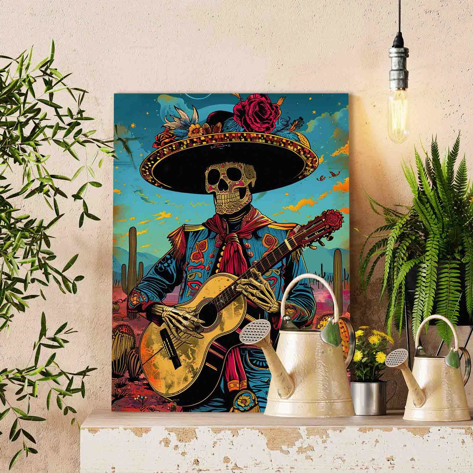 tucocoo-skeleton-mariachi-desert-malen-nach-zahlen-halloween image 2
