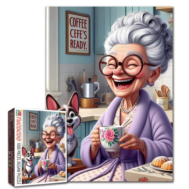 tucocoo-jigsaw-puzzles-happy-grandma-puzzle-1000-teile image 1