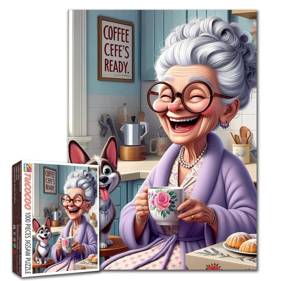 tucocoo-jigsaw-puzzles-happy-grandma-puzzle-1000-teile image 1
