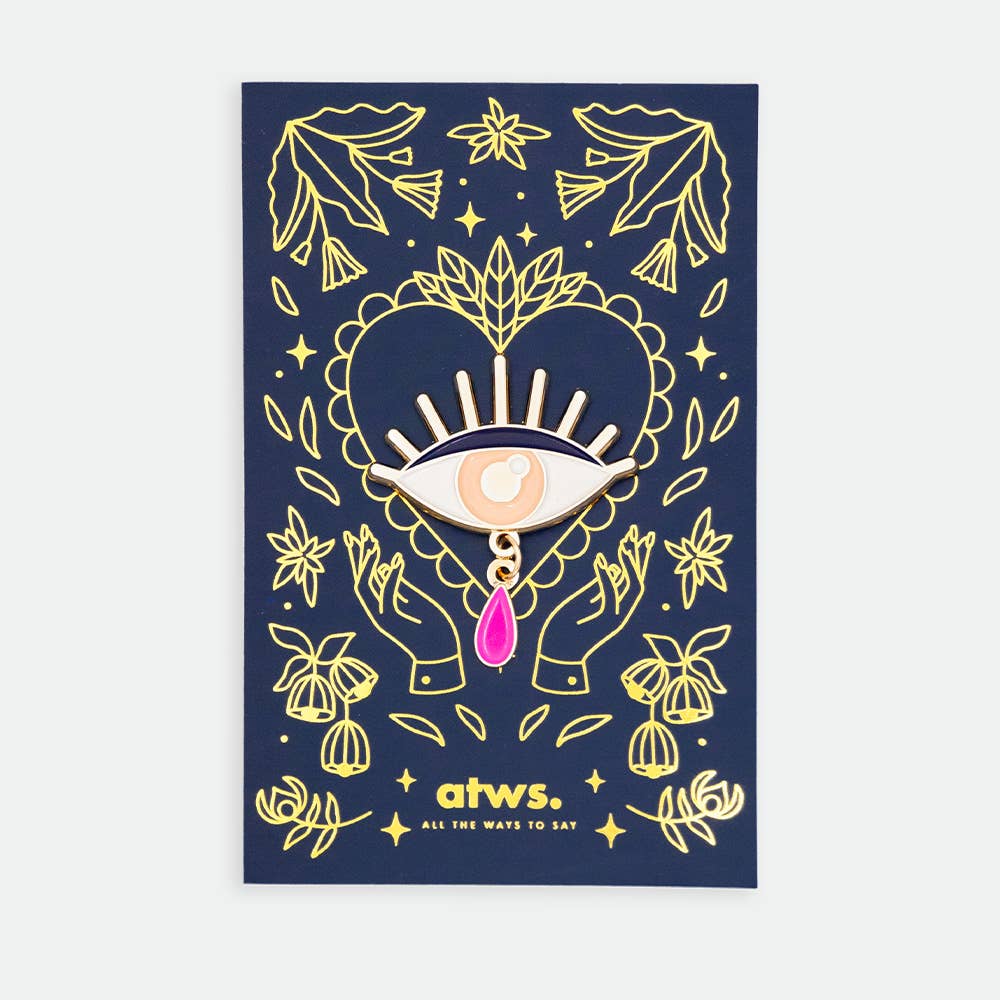 all-the-ways-to-say-teardrop-eye-xl-pin-auge-pink image 1