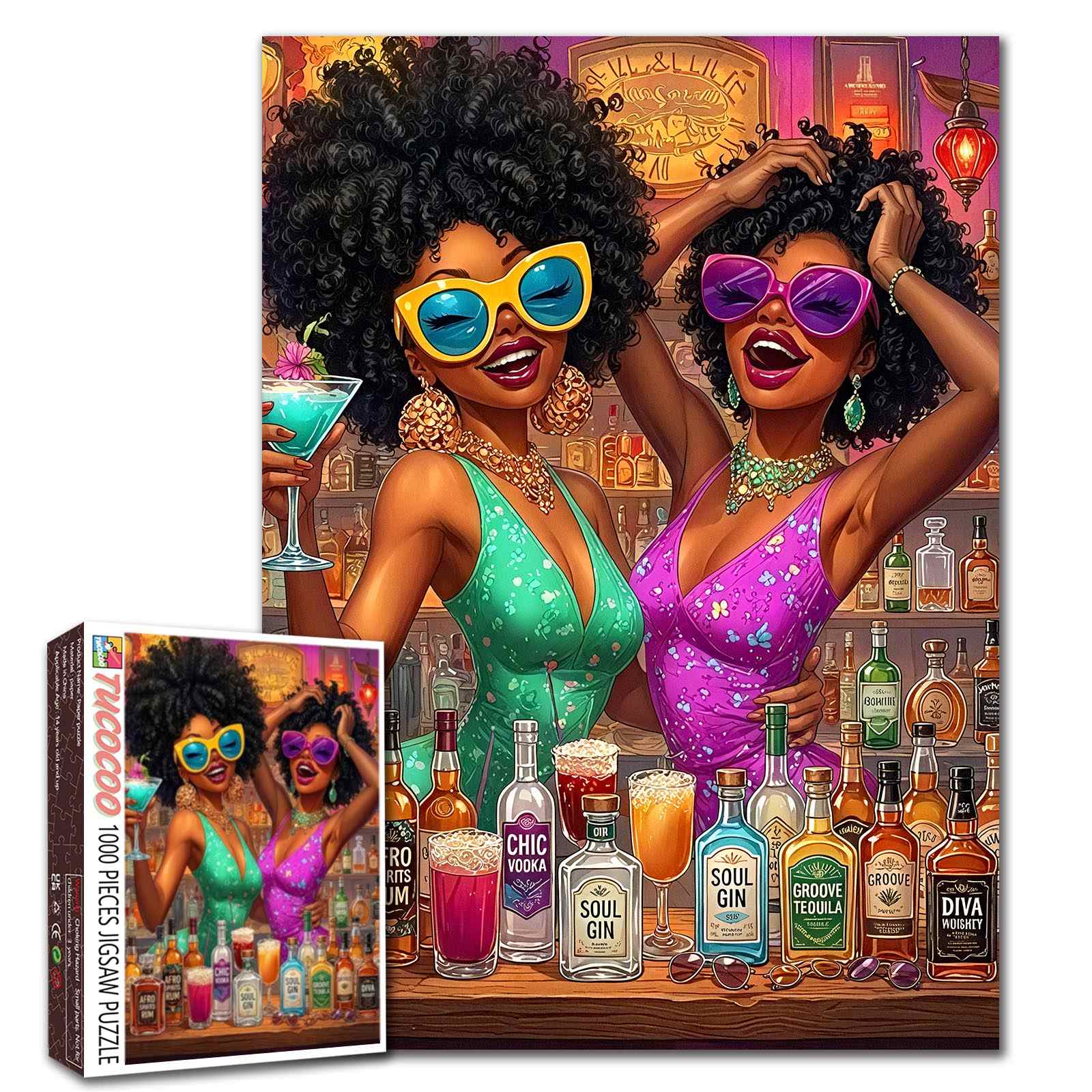 tucocoo-girls-night-out-puzzle-1000-teile-cocktail-motiv image 1