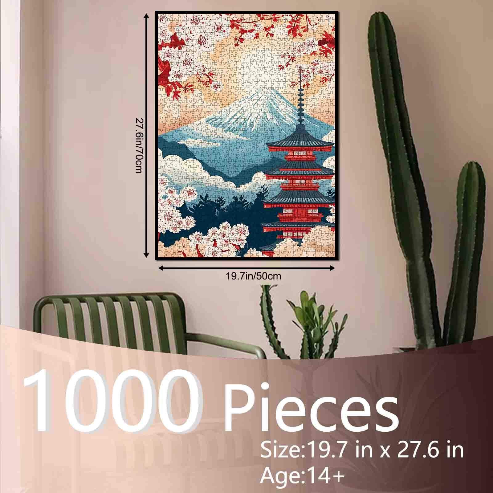 tucocoo-mount-fuji-sakura-pagoda-puzzle-1000-teile-landschaft image 5