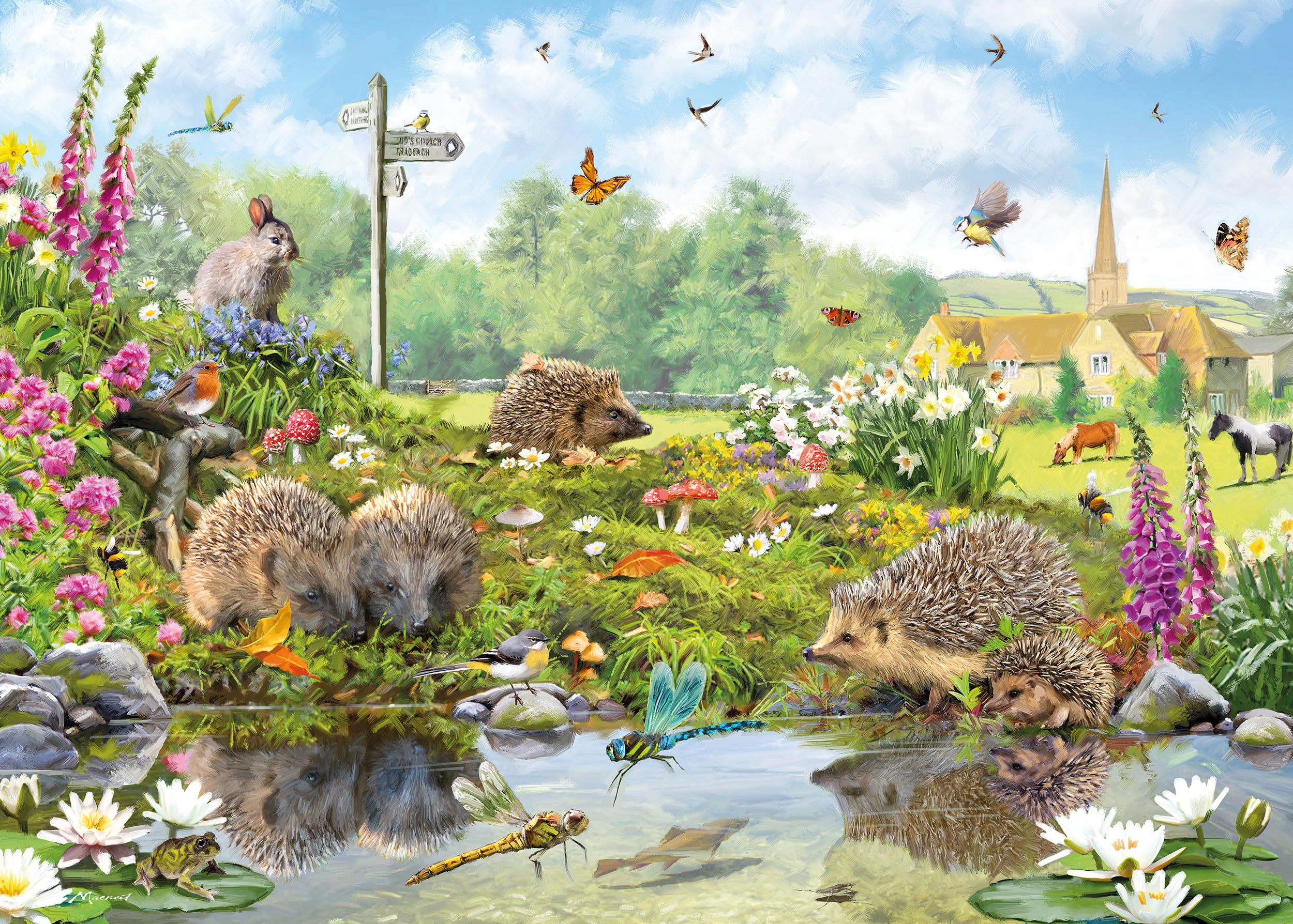 otter-house-riverside-wildlife-puzzle-1000-teile-fluss-tiermotiv image 1