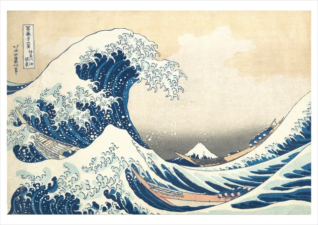 pomegranate-hokusai-the-great-wave-postkarte-japan image 1