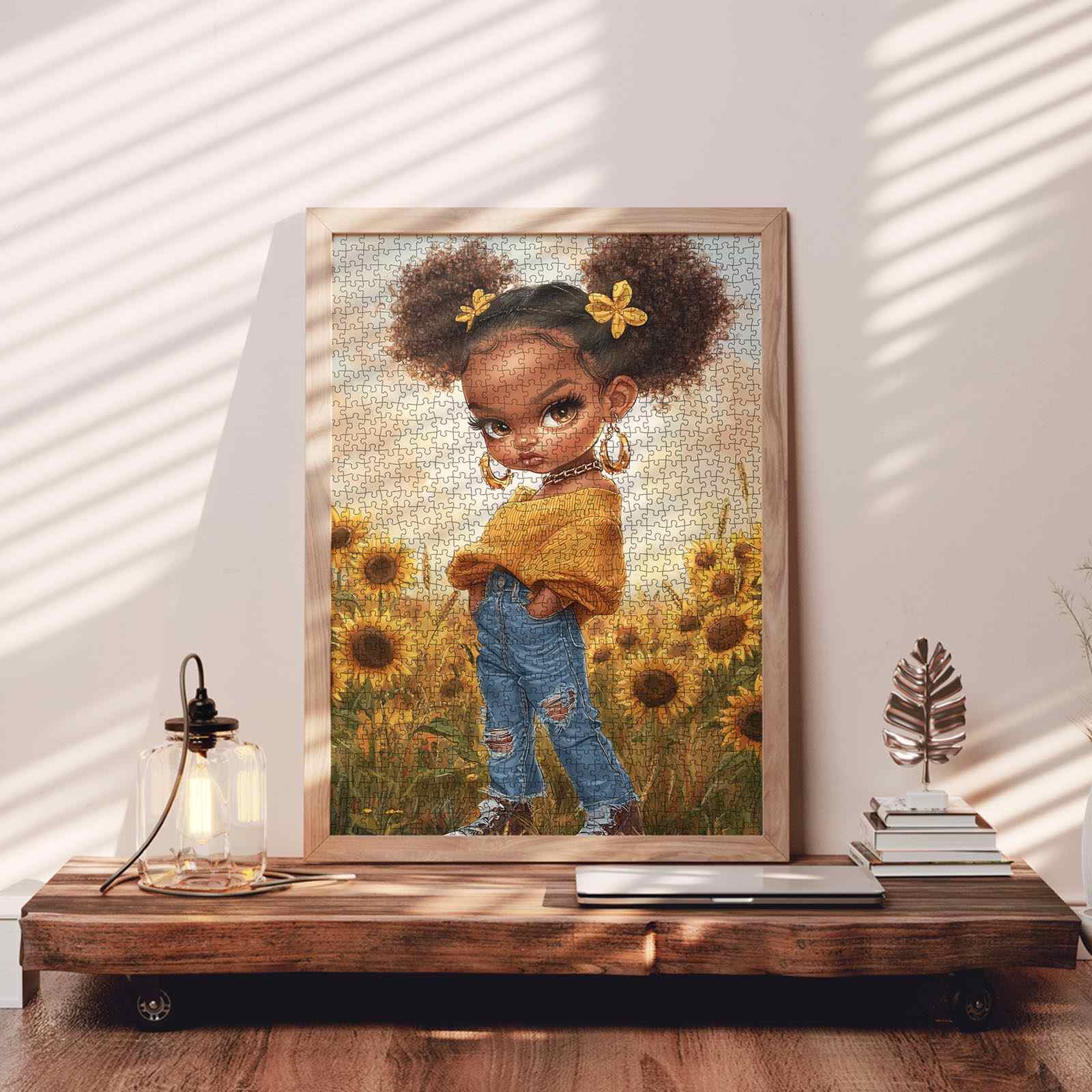 tucocoo-golden-glow-girl-puzzle-1000-teile-sonnenblumen image 3