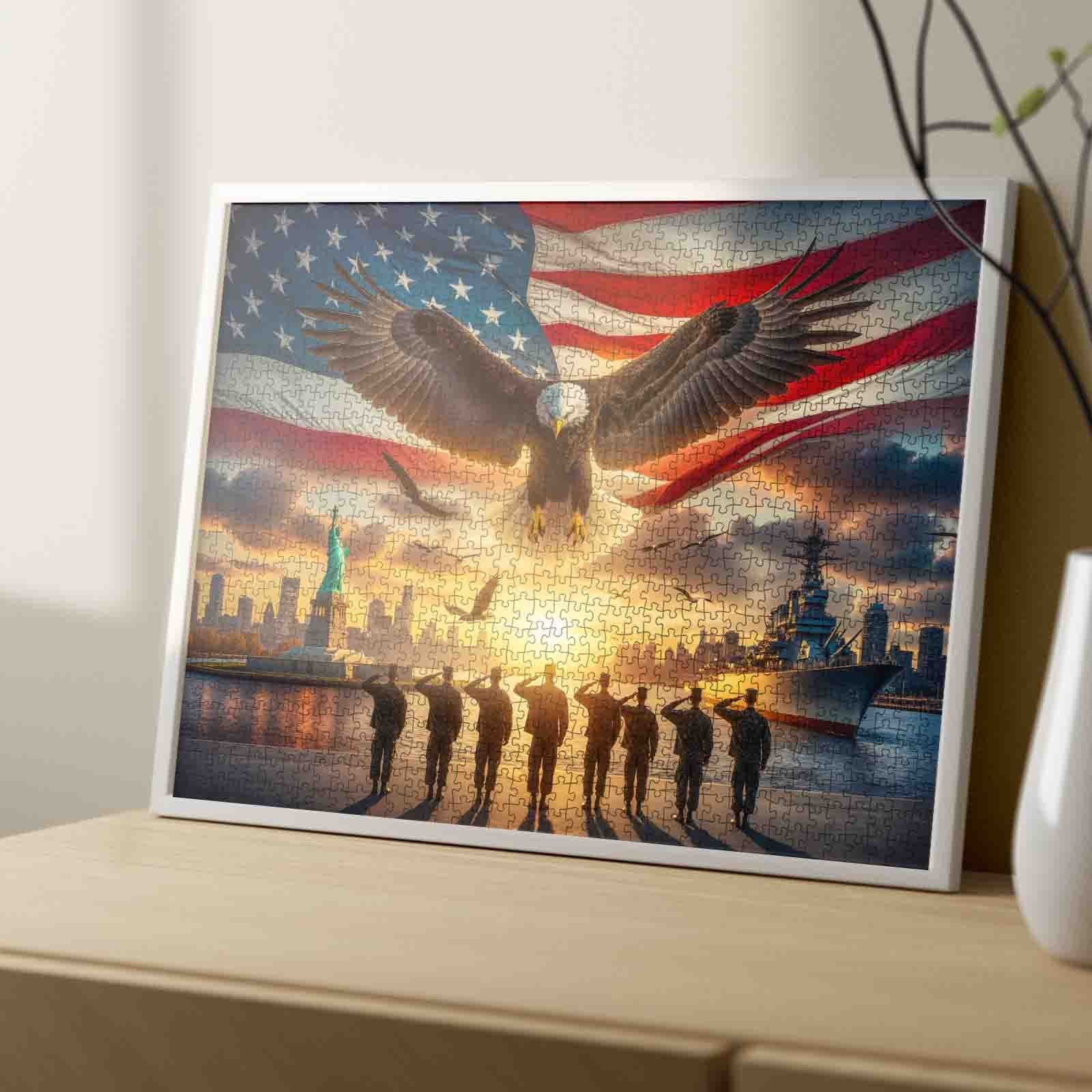 tucocoo-patriotic-eagle-soldiers-puzzle-1000-teile-usa image 4