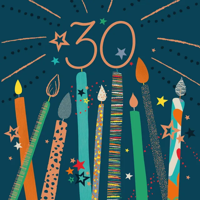 otter-house-age-to-celebrate-30-geburtstagskarte-kerzen image 1