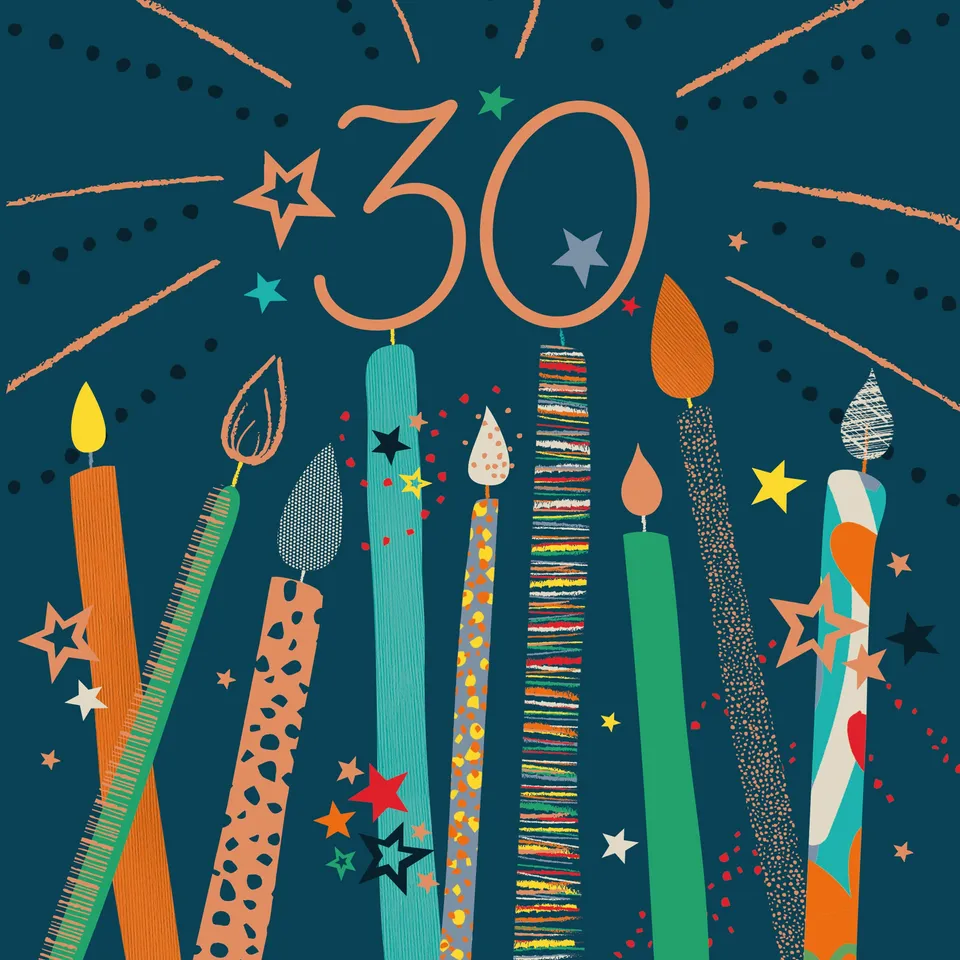 otter-house-age-to-celebrate-30-geburtstagskarte-kerzen image 1