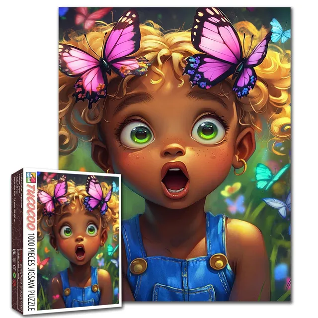 tucocoo-jigsaw-puzzles-butterfly-wonder-girl-puzzle-1000-teile-schmetterling image 1