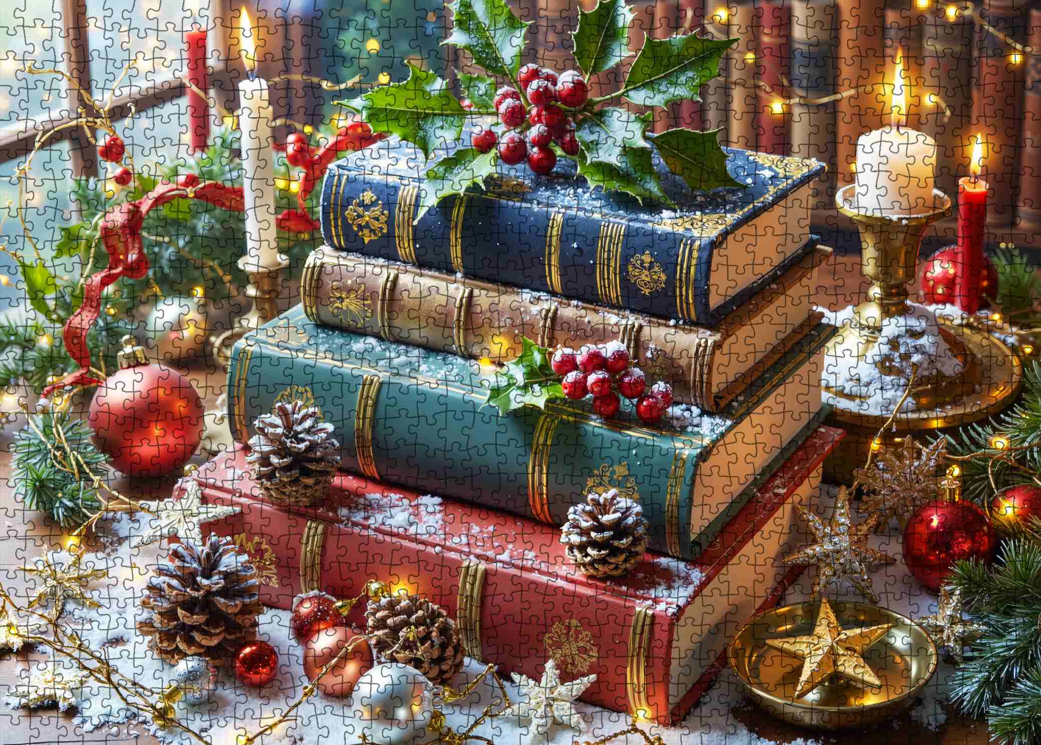 tucocoo-festive-holiday-books-puzzle-1000-teile-weihnachtsb-cher image 2