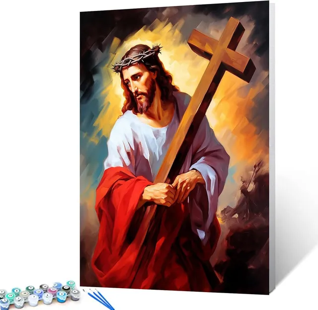 tucocoo-jesus-holding-the-cross-malen-nach-zahlen-40x50-ohne-rahmen image 1