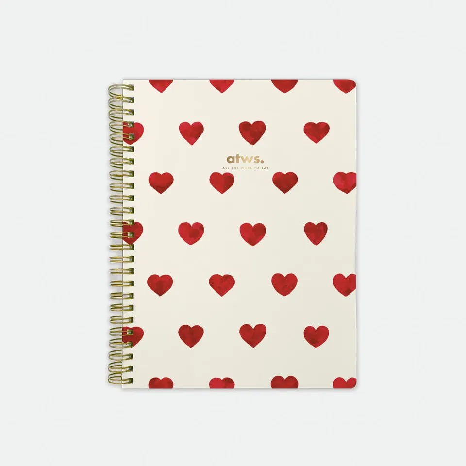 all-the-ways-to-say-heart-notizbuch-spiral-a5-liniert-goldfolie image 1