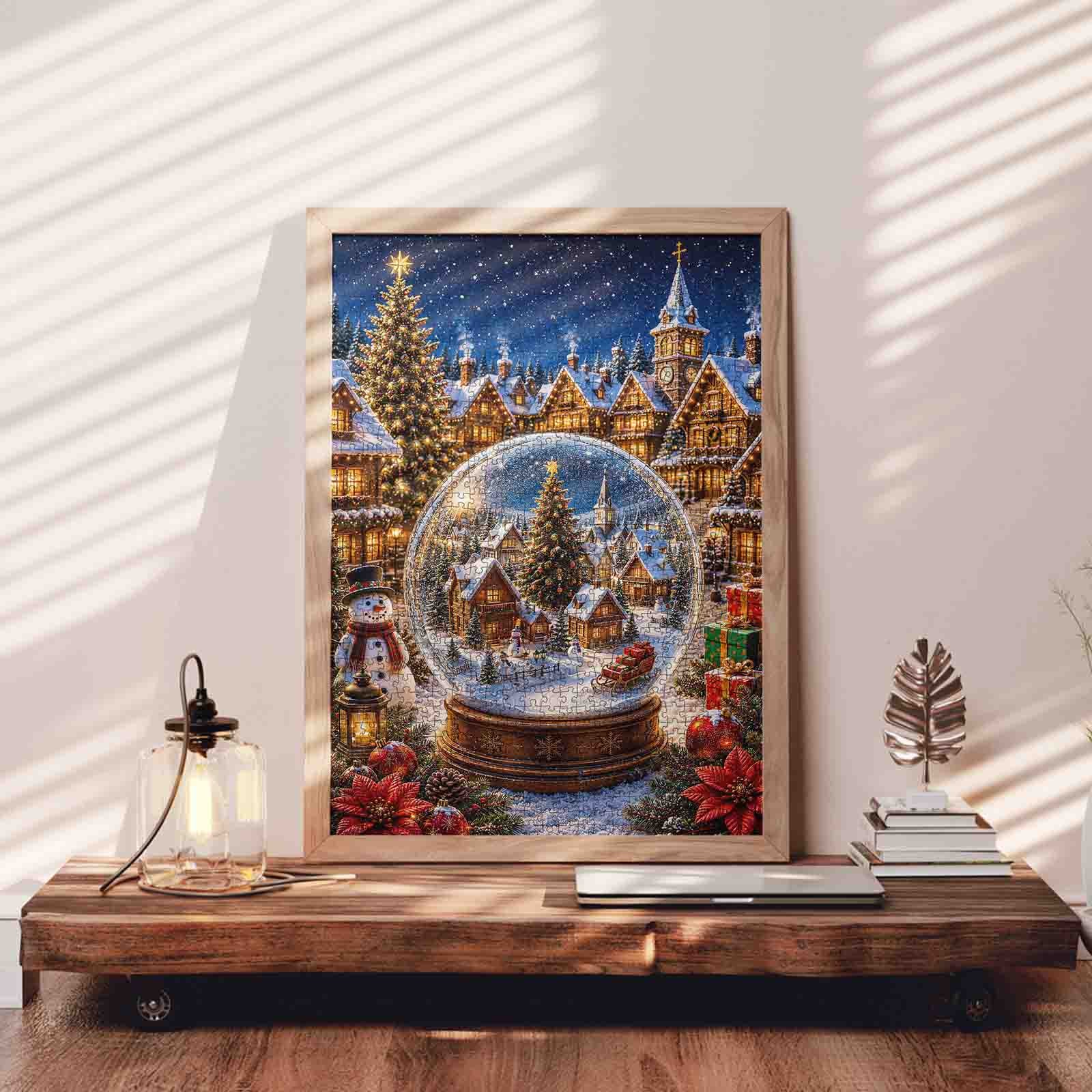 tucocoo-jigsaw-christmas-snow-globe-village-puzzle-1000-teile-weihnachten image 3
