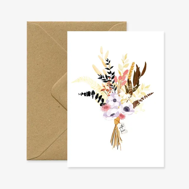 all-the-ways-to-say-modern-bouquet-gru-karte-a6-floral image 1