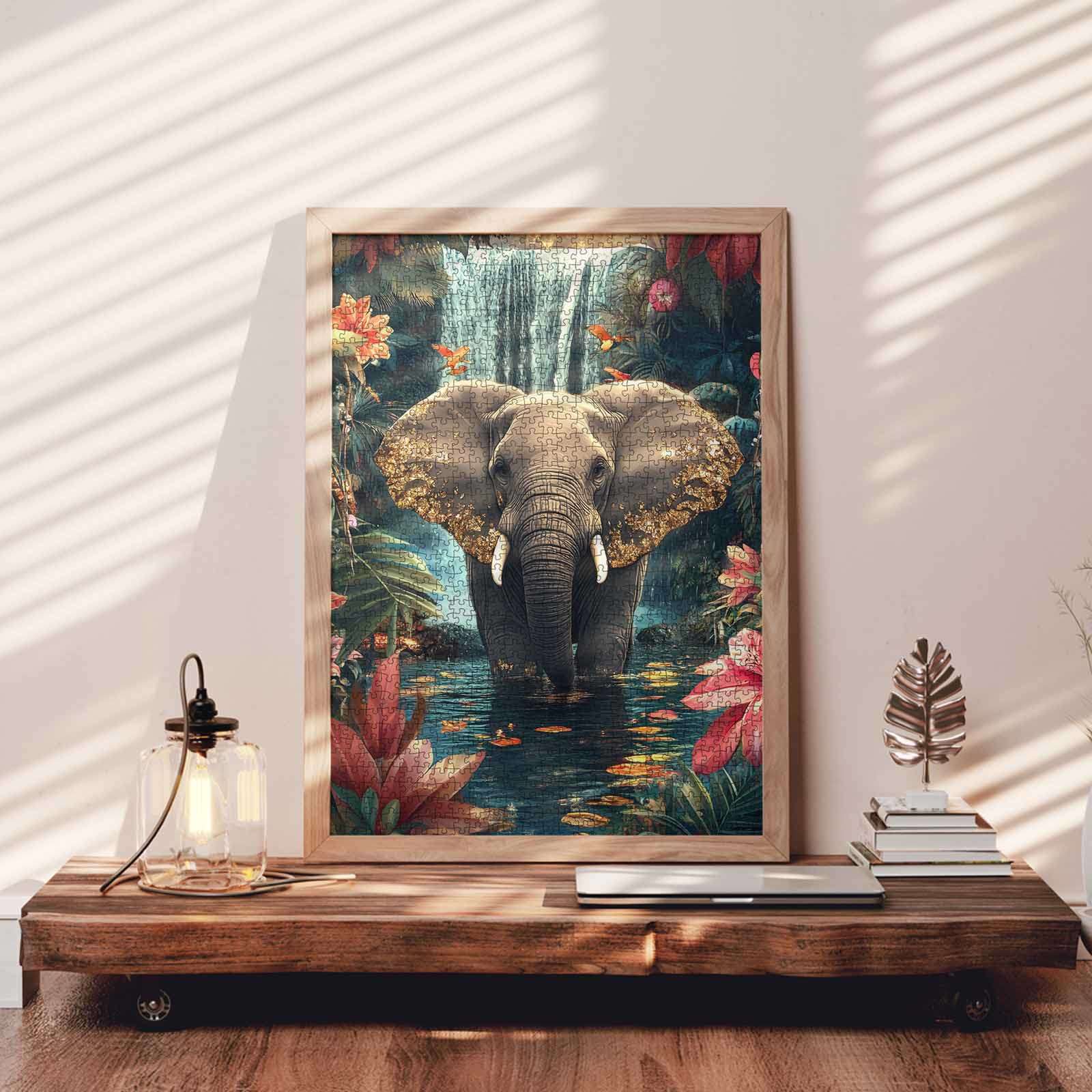 tucocoo-golden-eared-elephant-puzzle-1000-teile-natur image 3