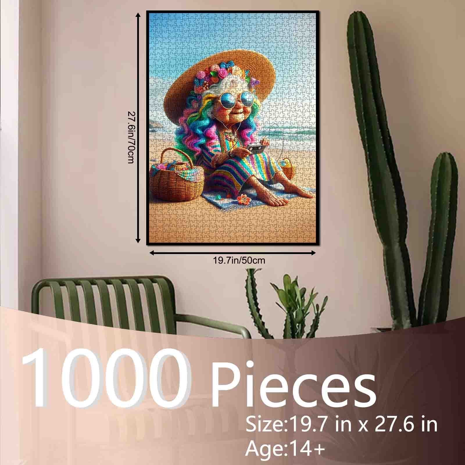 tucocoo-jigsaw-puzzles-oma-puzzle-1000-teile-strand-sommer image 5