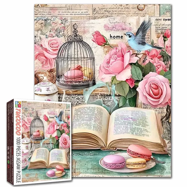 tucocoo-vintage-birdcage-tea-table-puzzle-1000-teile-retro image 1