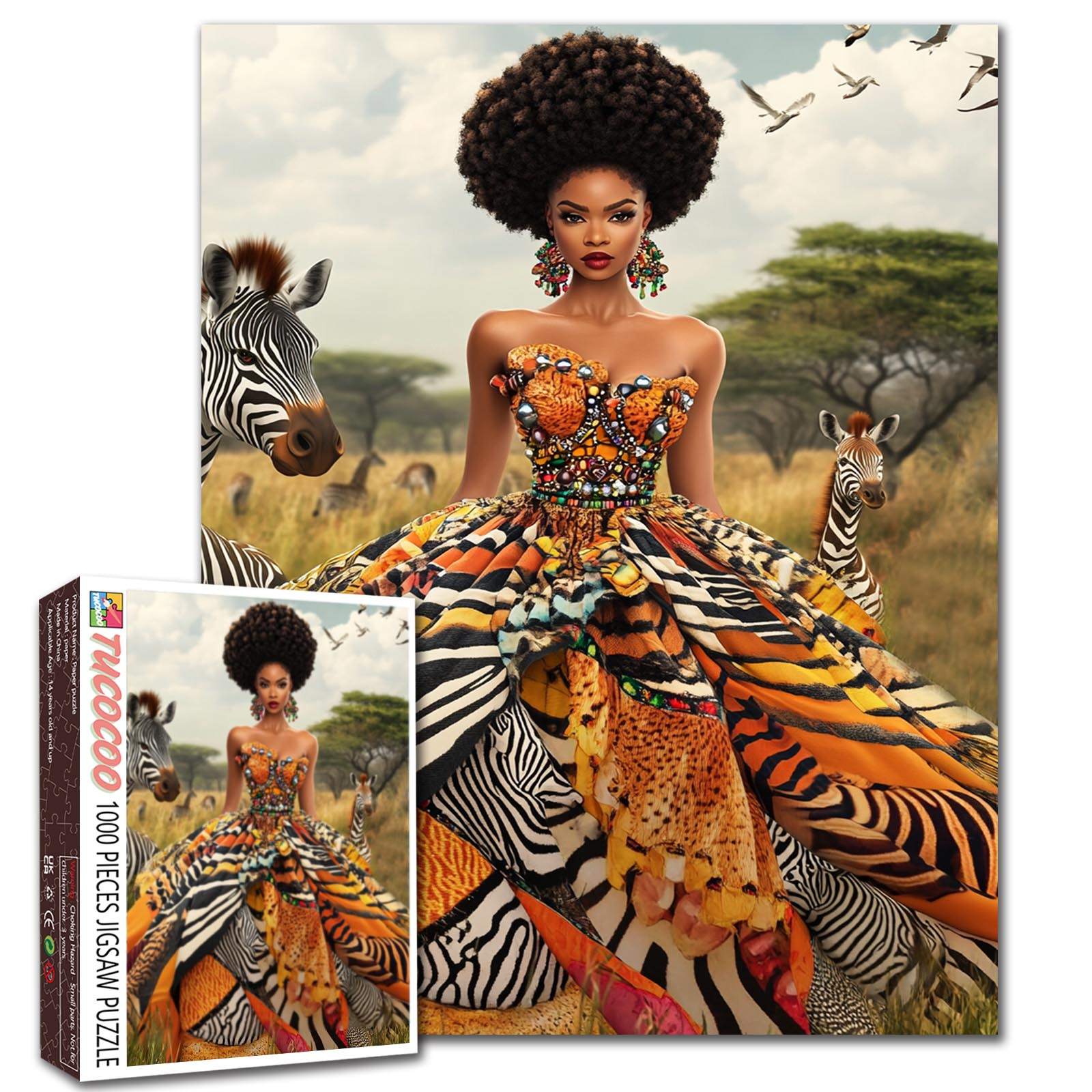 tucocoo-regal-african-beauty-puzzle-1000-teile-savanne image 1
