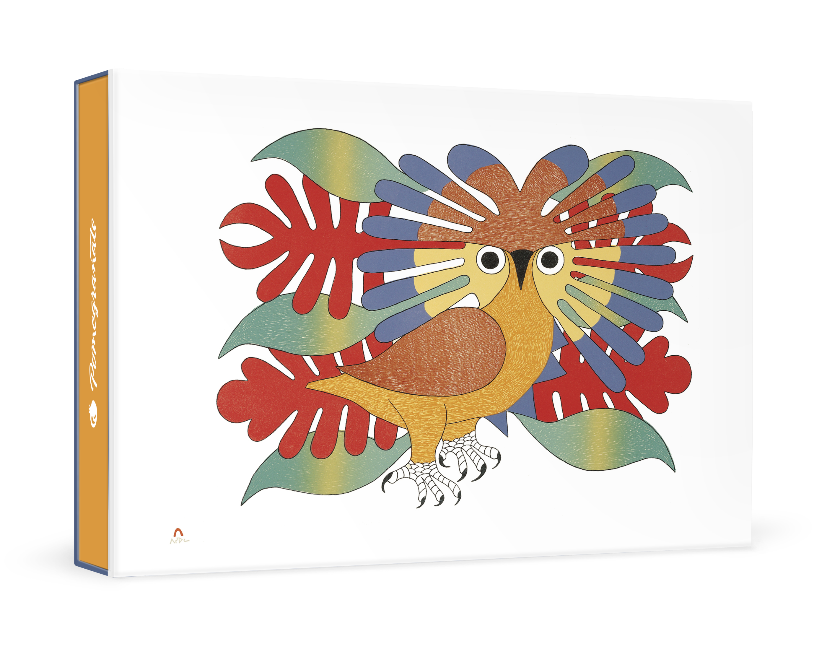 pomegranate-boxed-notecards-kenojuak-ashevak-sun-owl-karten-klein image 1