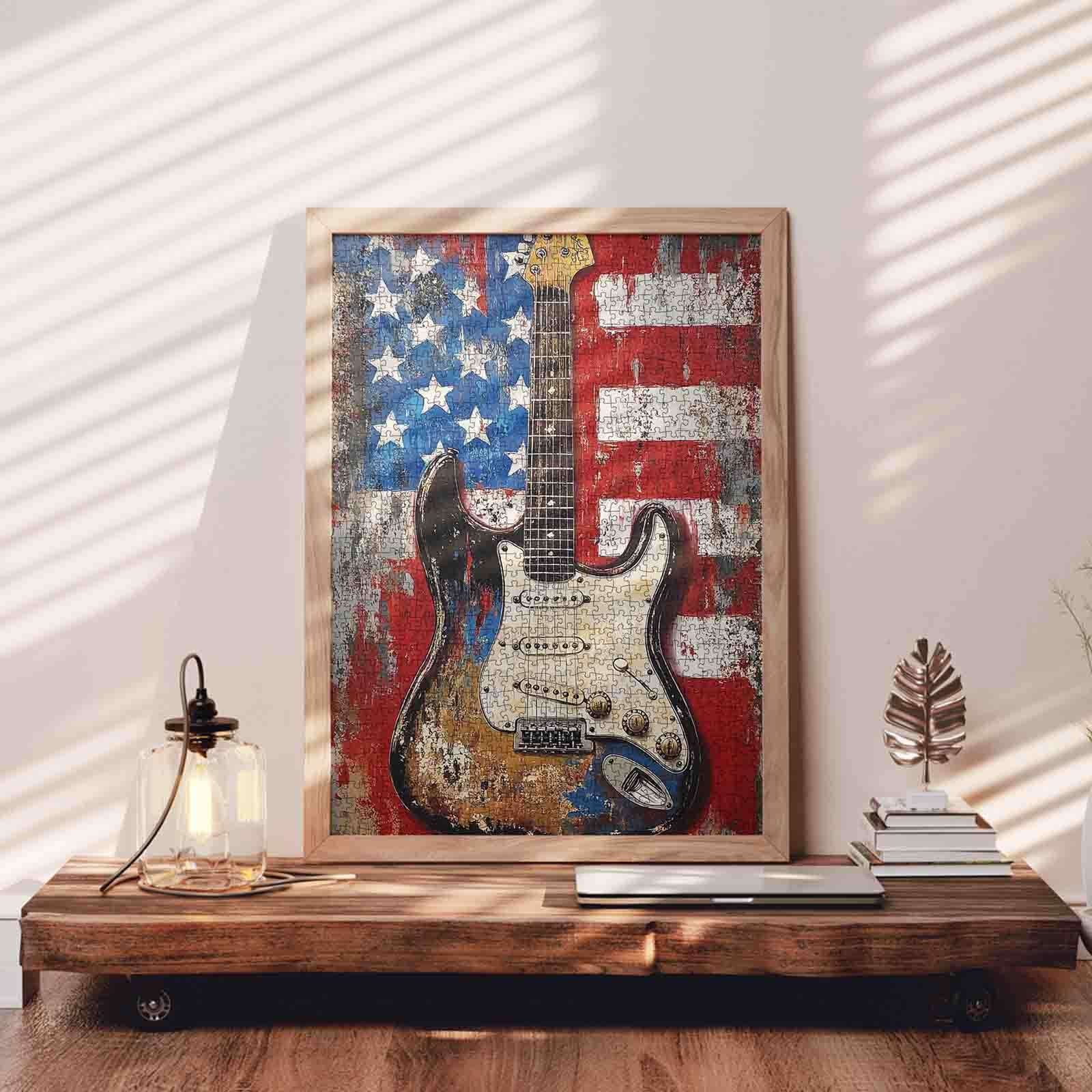 tucocoo-american-flag-guitar-puzzle-1000-teile-gitarre image 3