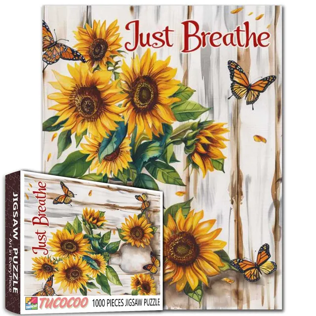 tucocoo-sunflowers-butterfly-puzzle-1000-teile-blumen image 1