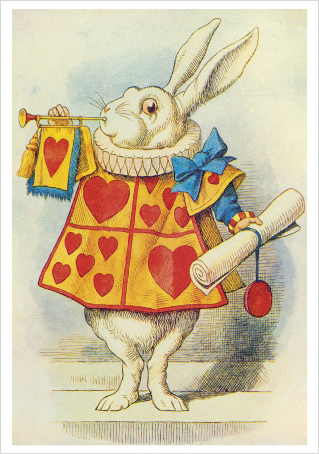 pomegranate-sir-john-tenniel-white-rabbit-klappkarte-alice image 1