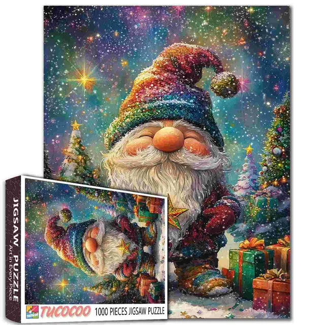 tucocoo-starry-hat-gnome-puzzle-1000-teile-weihnachten image 1