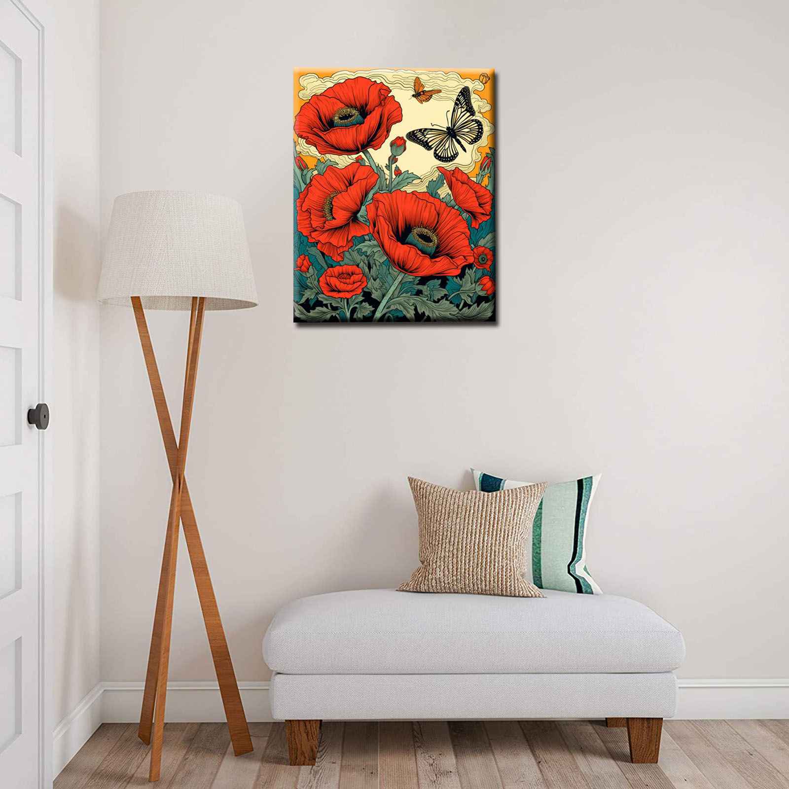tucocoo-bold-red-poppies-and-butterflies-malen-nach-zahlen-40x50 image 3