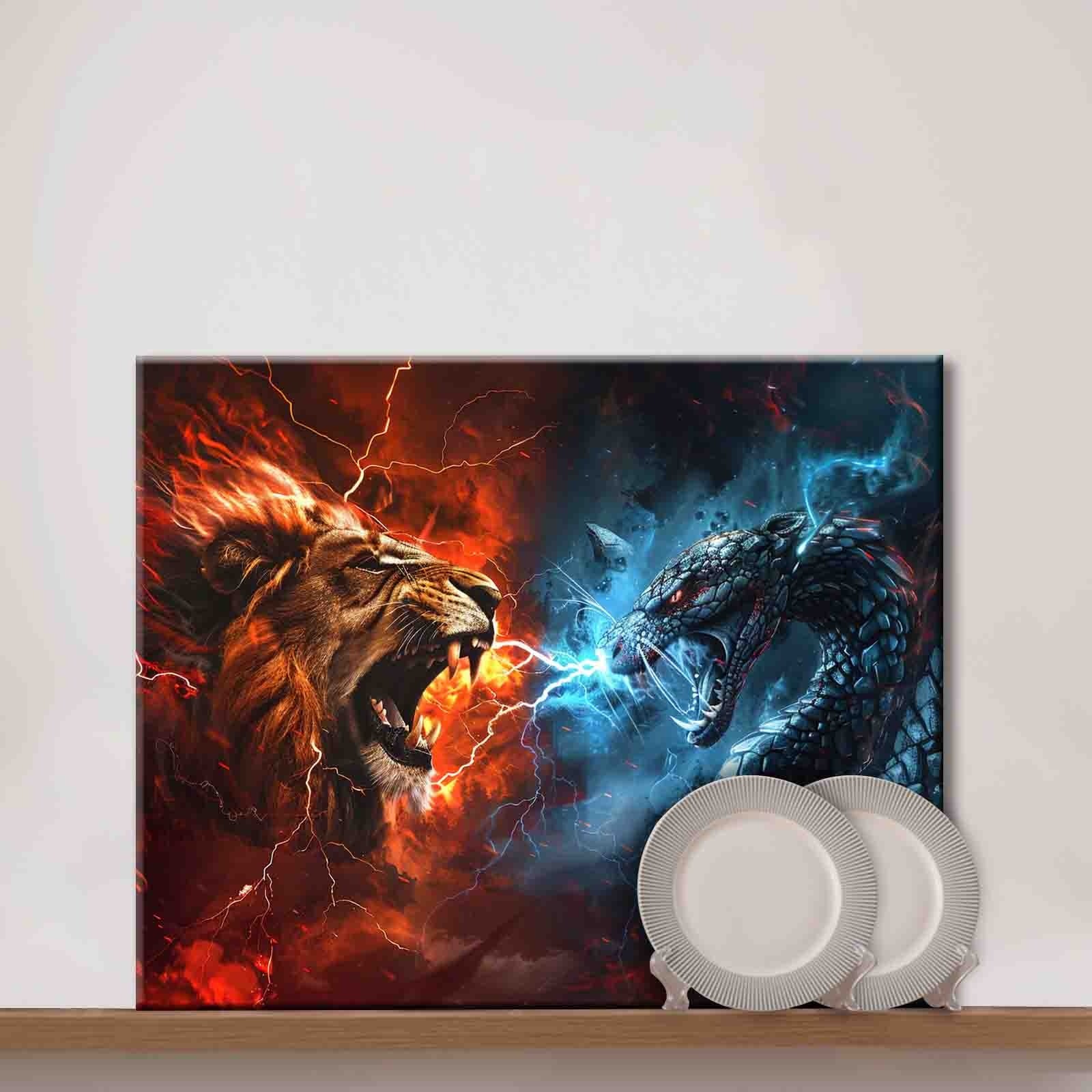 tucocoo-paint-by-numbers-lion-vs-snake-malen-nach-zahlen-l-we-40x50 image 3
