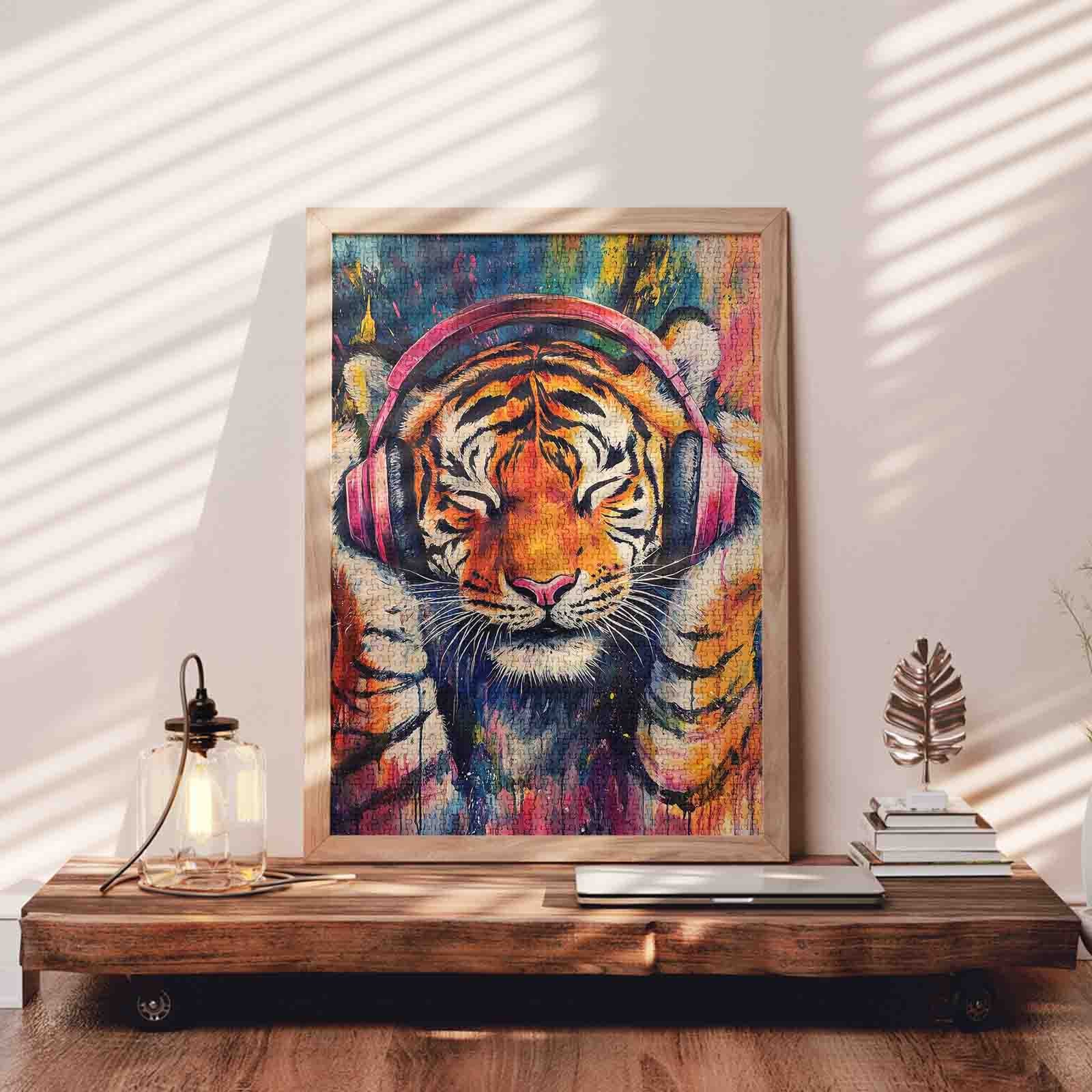 tucocoo-listening-tiger-street-art-puzzle-1000-teile-kopfh-rer image 3