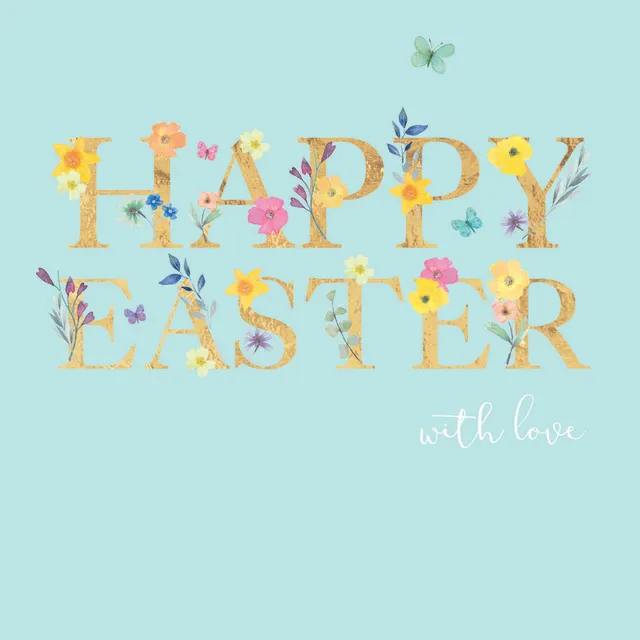 otter-house-easter-happy-easter-text-osterkarte-5er-pack image 1