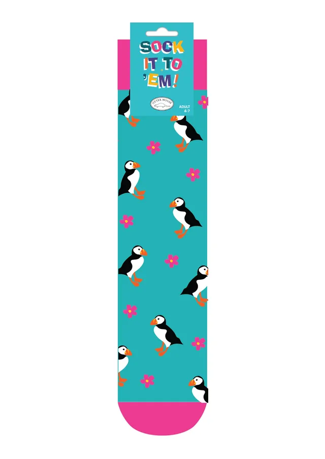 otter-house-socks-puffins-socken-papageitaucher-1-paar image 1