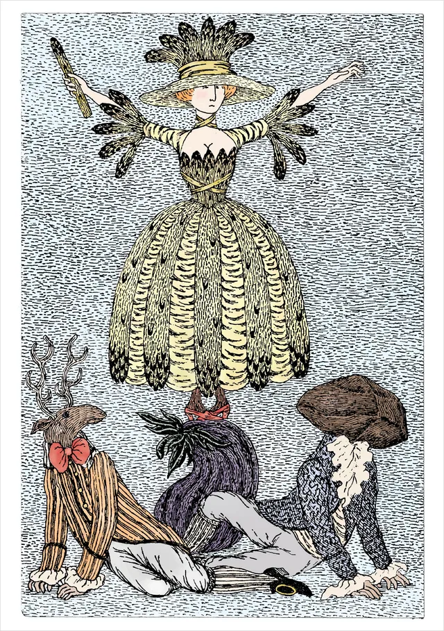 pomegranate-edward-gorey-sc-ne-de-ballet-geburtstagskarte-humor image 1
