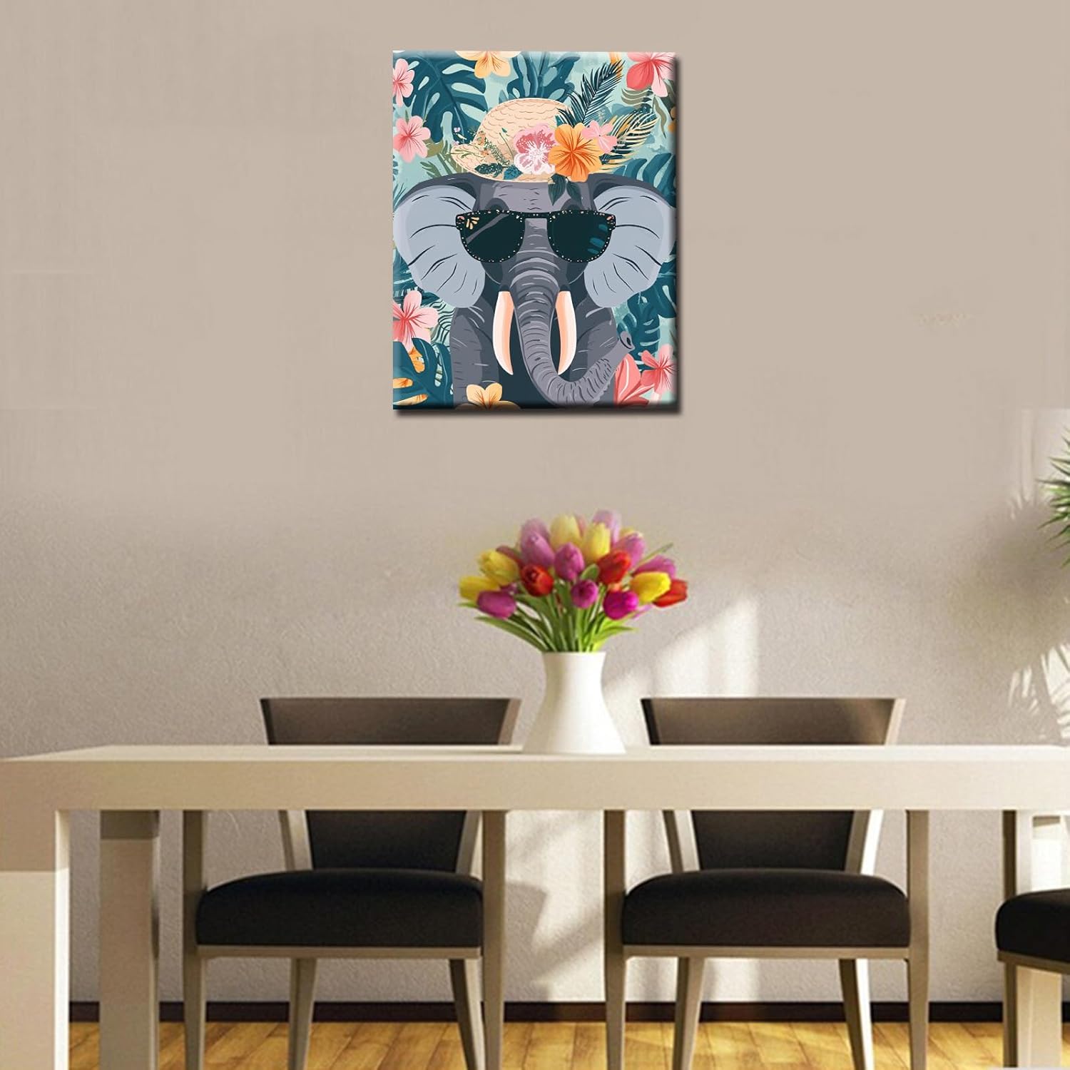 tucocoo-elefant-mit-sonnenbrille-malen-nach-zahlen-40x50-tiere image 2