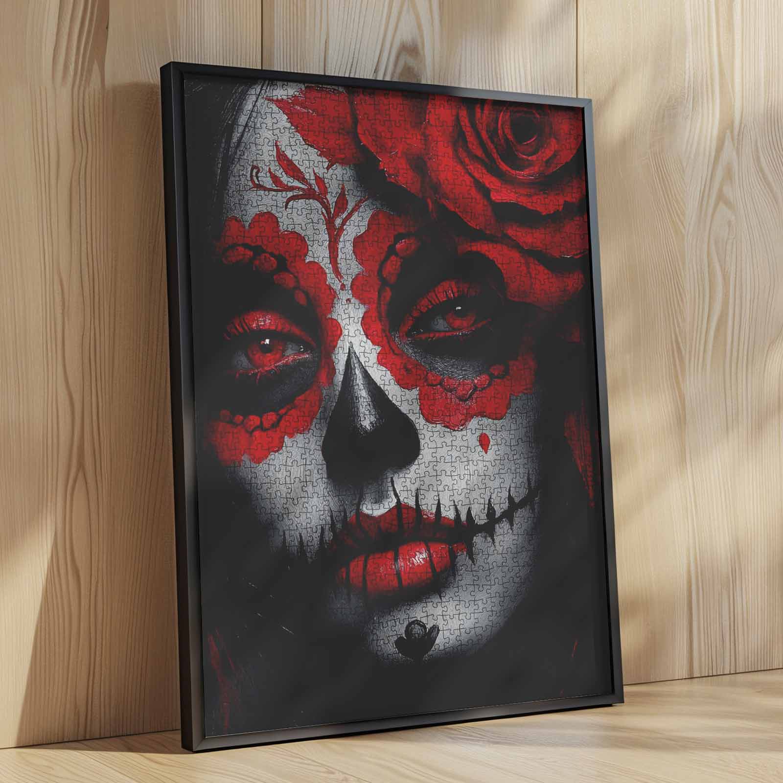 tucocoo-sugar-skull-red-rose-puzzle-1000-teile-portrait image 4