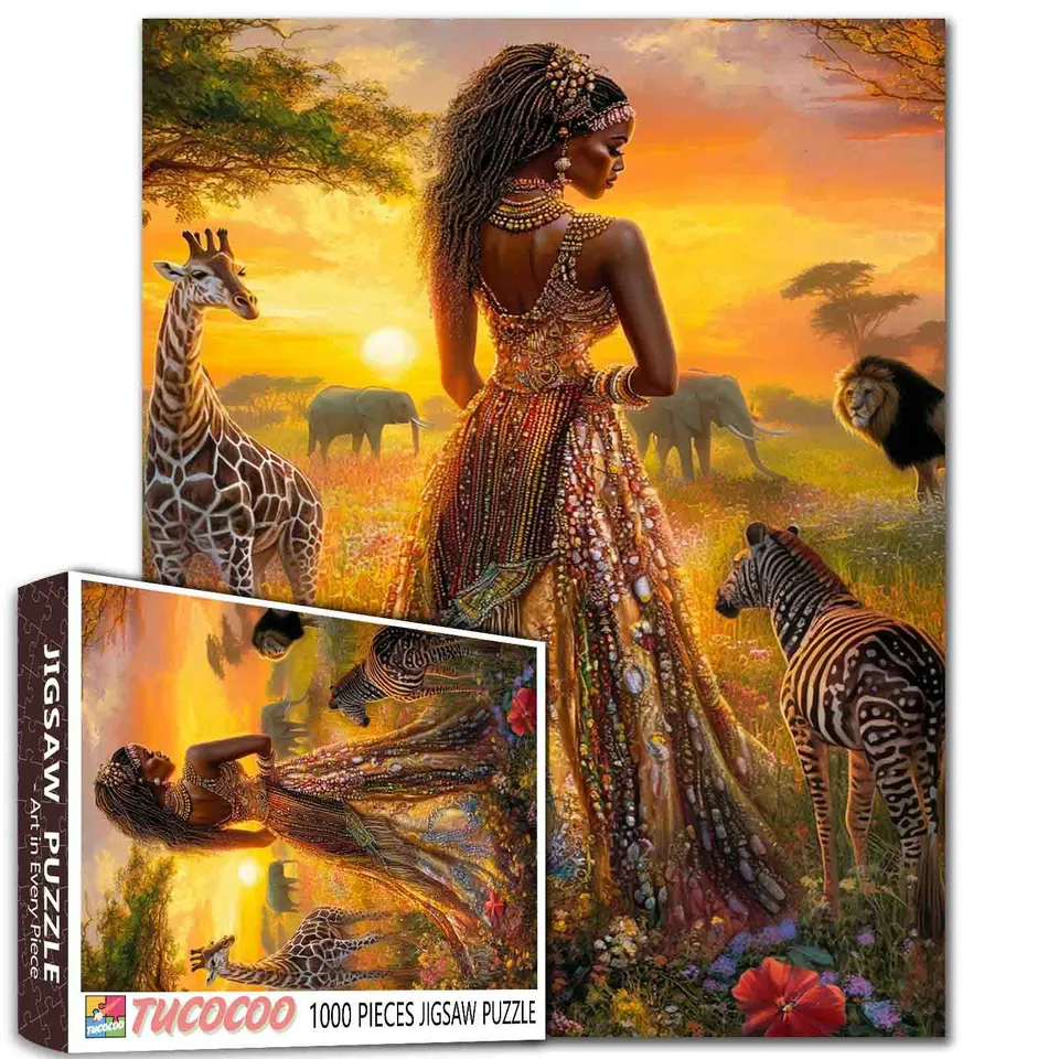 tucocoo-majestic-beauty-african-sunset-puzzle-1000-teile-afrika image 1