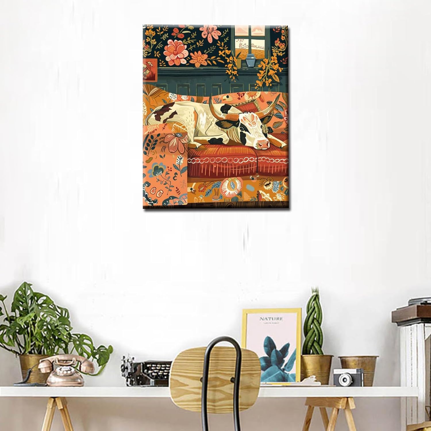 tucocoo-leisure-cow-laying-on-sofa-malen-nach-zahlen-40x50 image 2