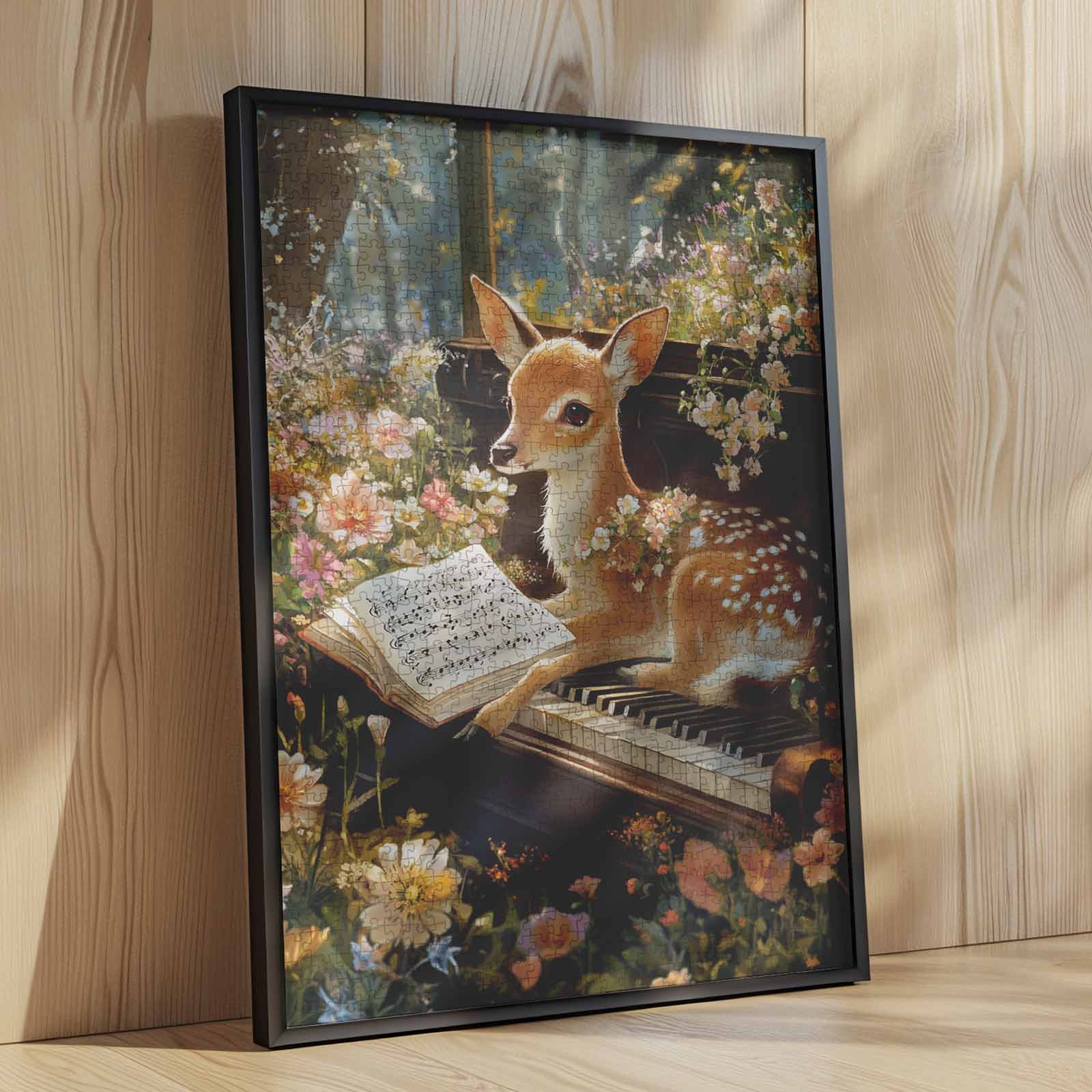 tucocoo-deer-playing-piano-puzzle-1000-teile-tier-wald image 4