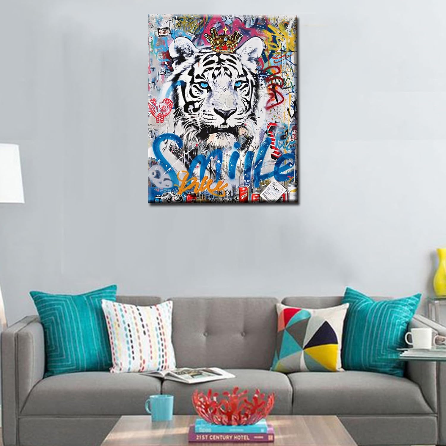 tucocoo-white-tiger-canvas-leinwandbild-40x50cm-abstrakt image 2