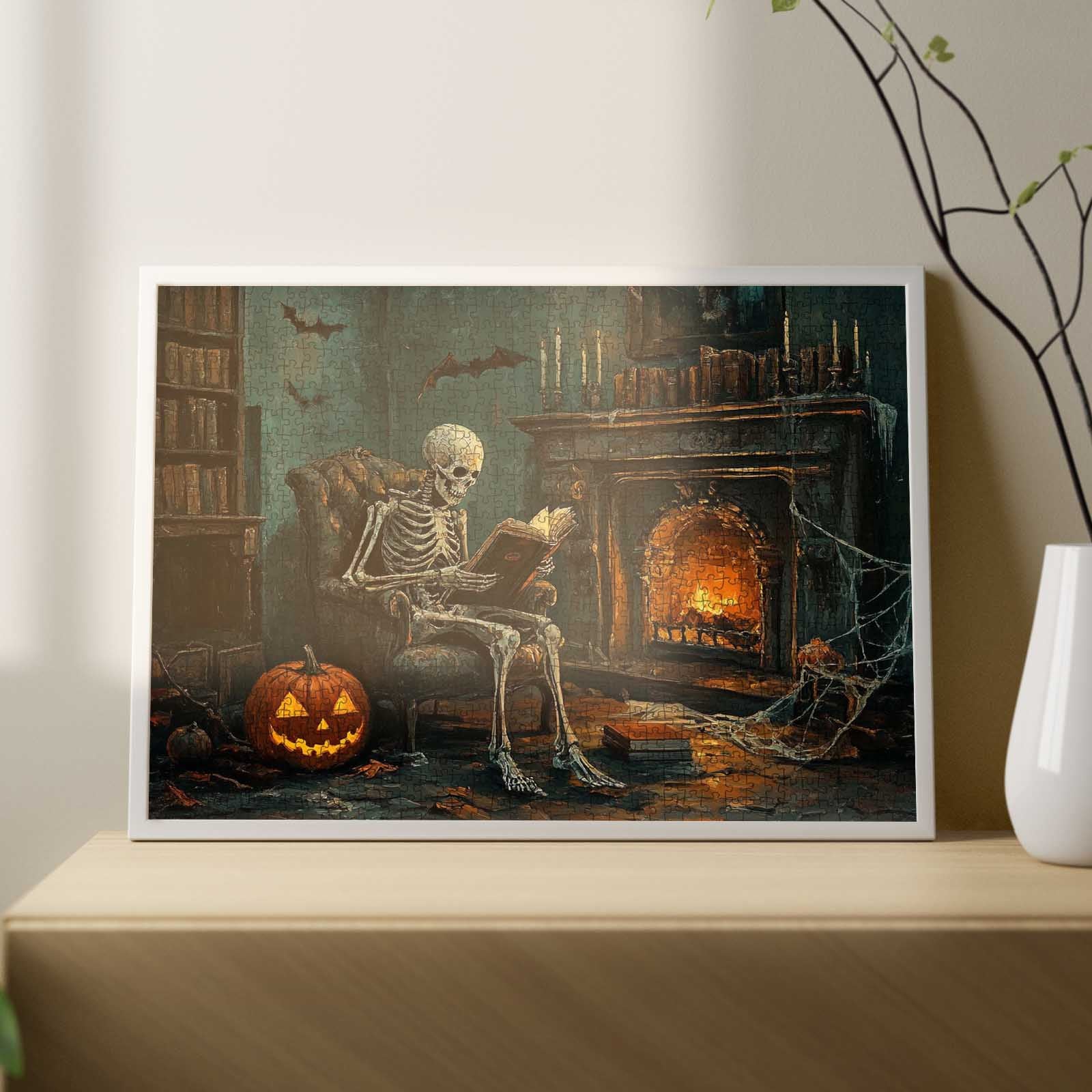 tucocoo-skeleton-reading-fireplace-puzzle-1000-teile image 3