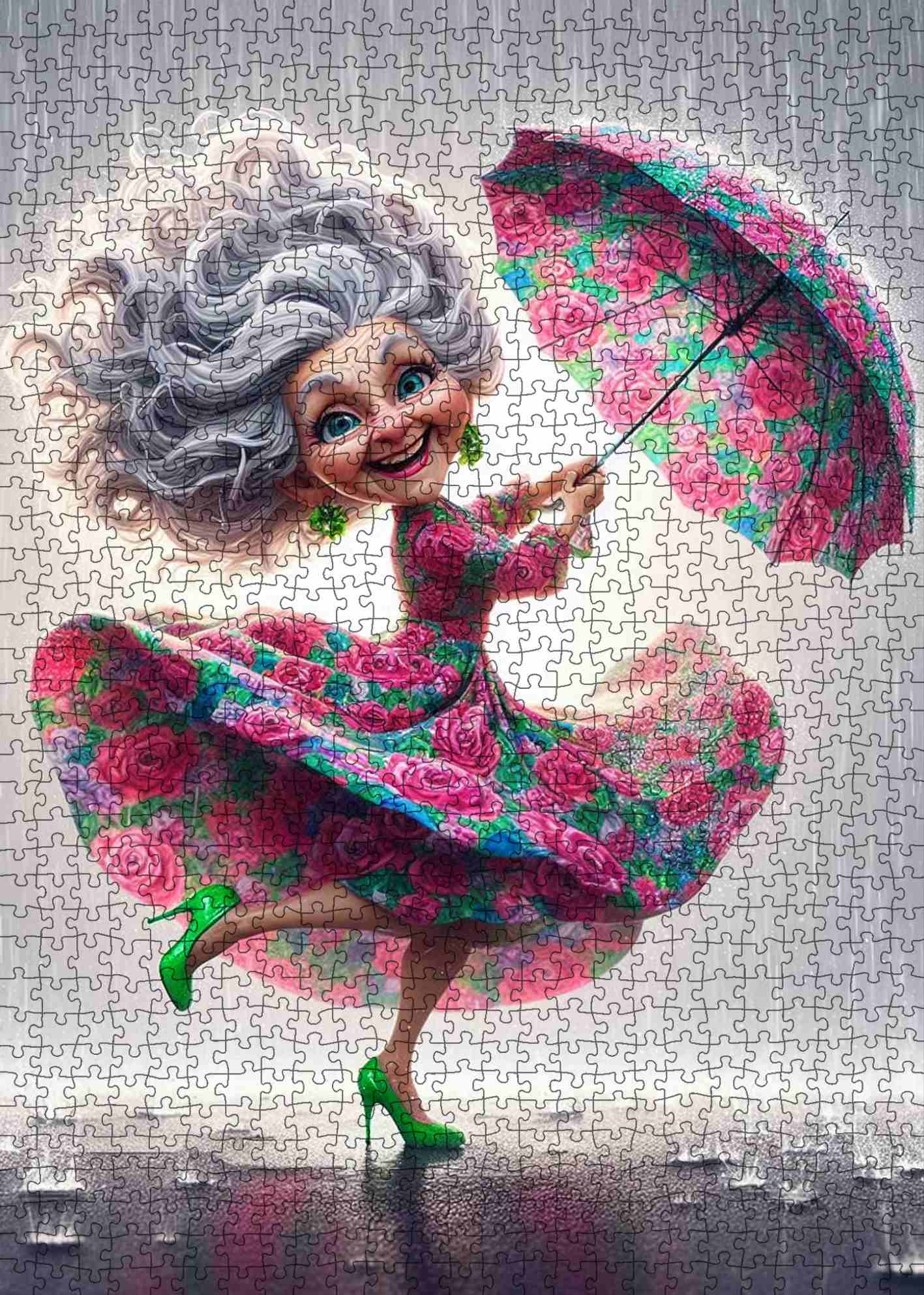 tucocoo-dancing-grandma-in-rain-puzzle-1000-teile image 2