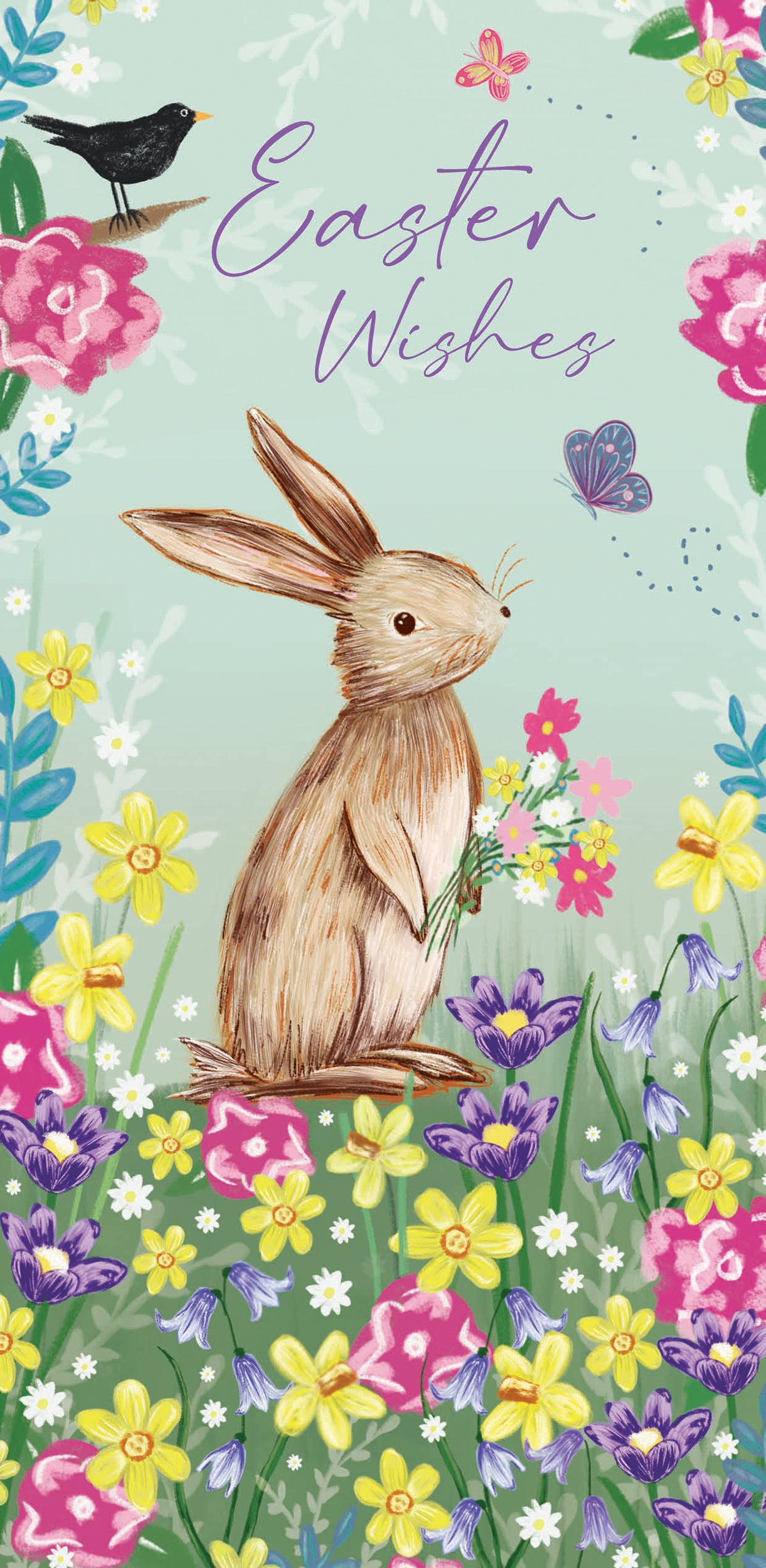 otter-house-bunny-blackbird-osterkarte-gru-karte-hase image 1