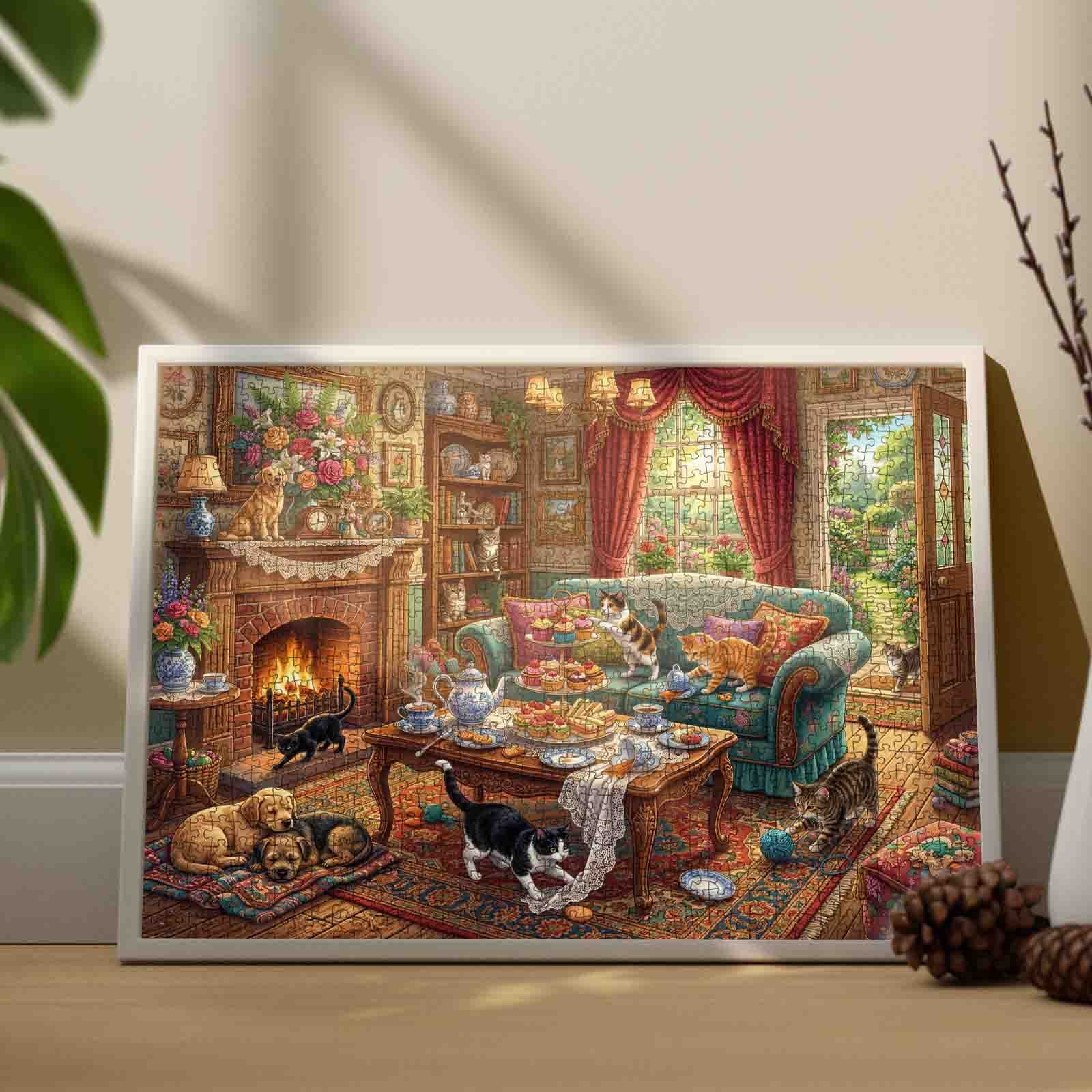 tucocoo-cozy-cat-tea-party-puzzle-1000-teile-katzen image 3