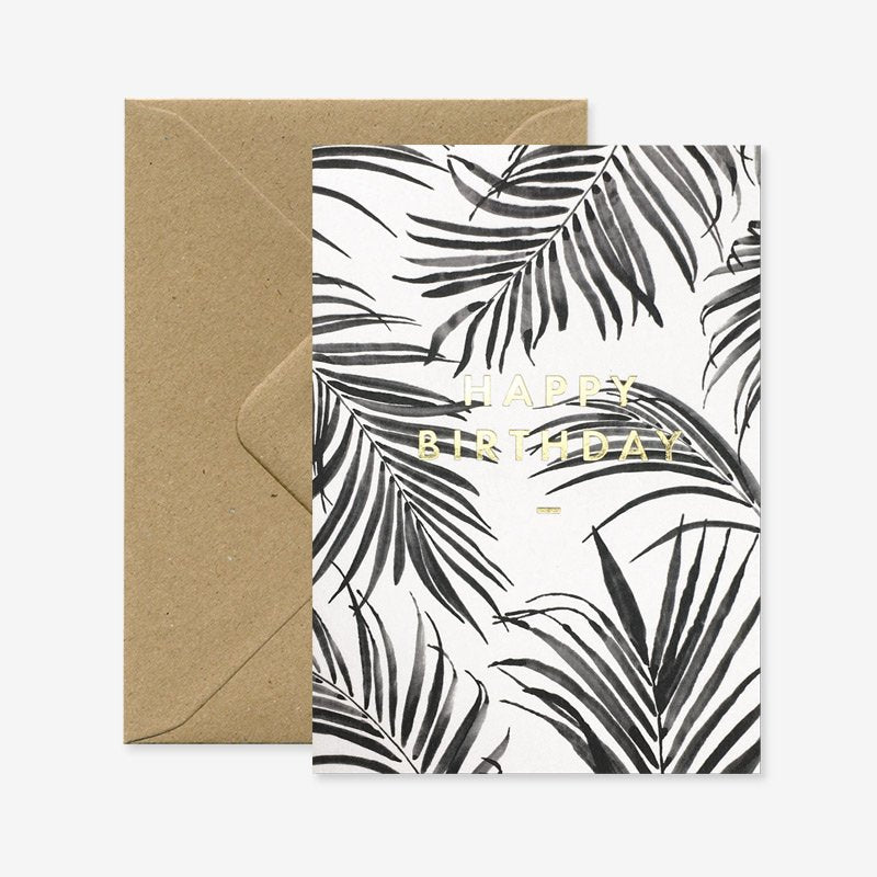 all-the-ways-to-say-greeting-cards-palm-tree-geburtstagskarte-a6-goldfolie image 1