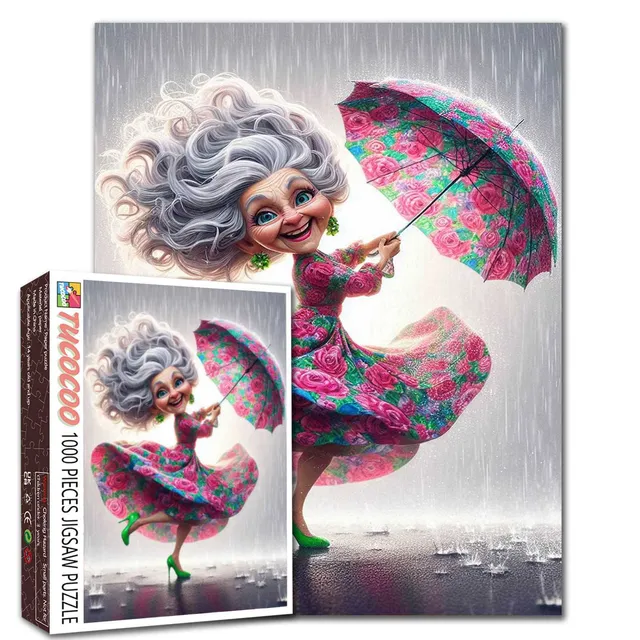 tucocoo-dancing-grandma-in-rain-puzzle-1000-teile image 1