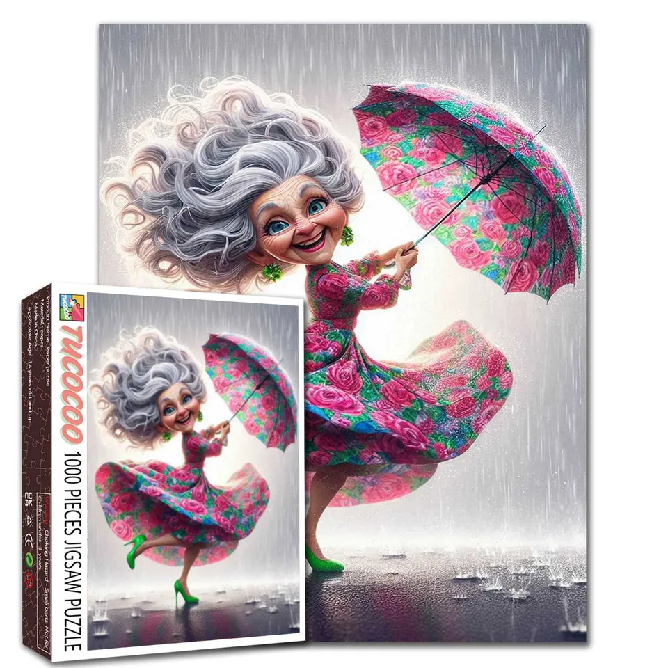 tucocoo-dancing-grandma-in-rain-puzzle-1000-teile image 1