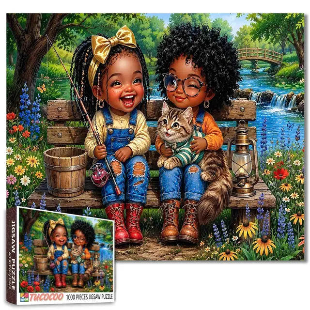 tucocoo-best-friends-fishing-day-puzzle-1000-teile-angeln image 1